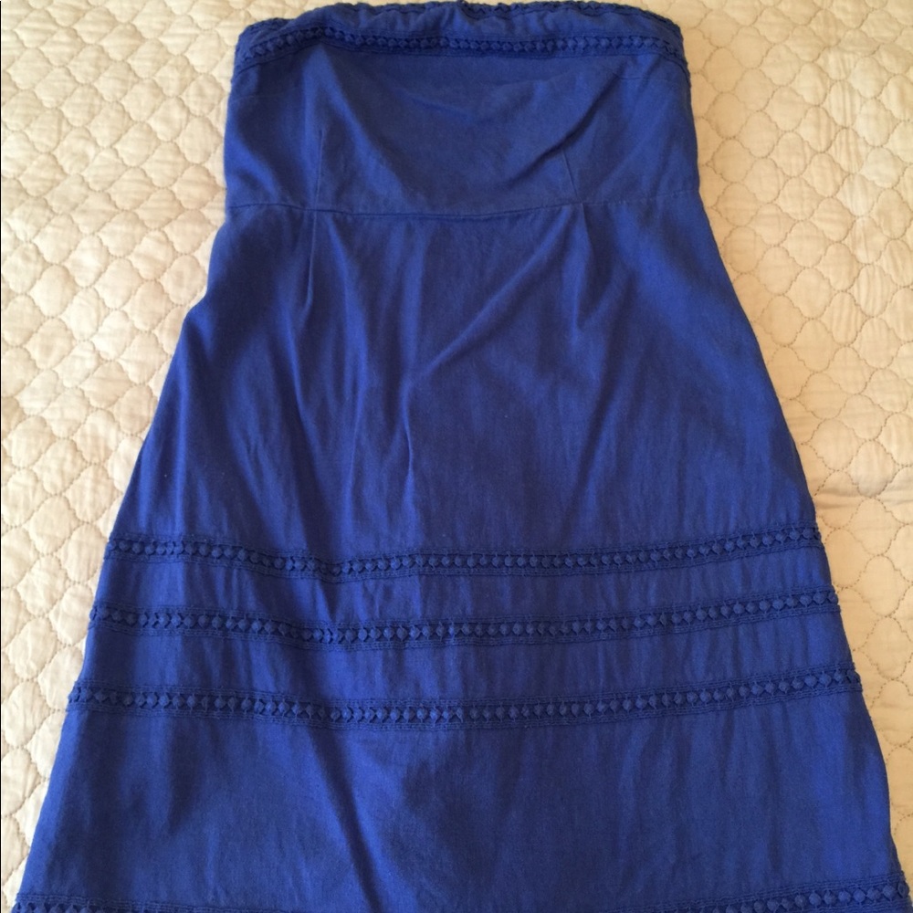 Old Navy royal blue strapless dress size 8